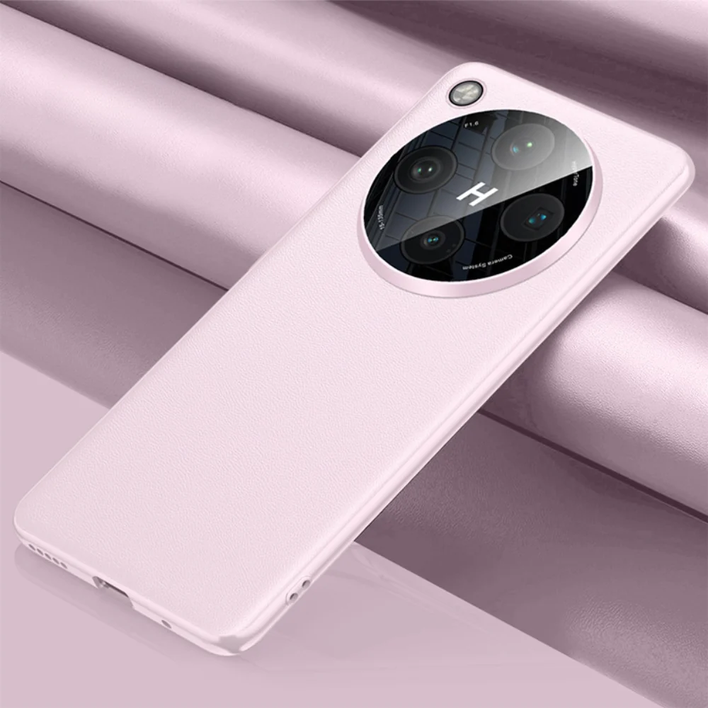 OPPO Find X8 Pro - Full Cover Solid Leather Silicone Shockproof Case with Camera Protection - Image 3