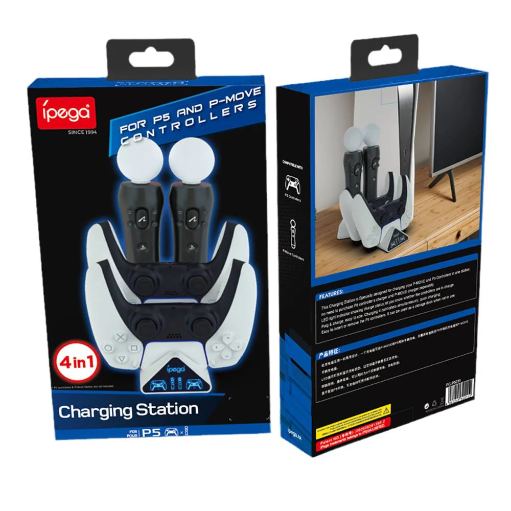 Playstation PS5 - 4 in 1 Game Controller Charging Dock Multi-function Gamepad Charging Stand & Controller Holder Stand