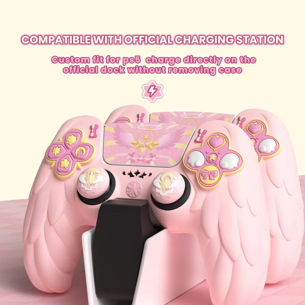 PlayStation PS5 Pro/Slim Cardcaptor Sakura Themed Controller Protective Soft Case – PP Material, Cute Anime Design - Image 4
