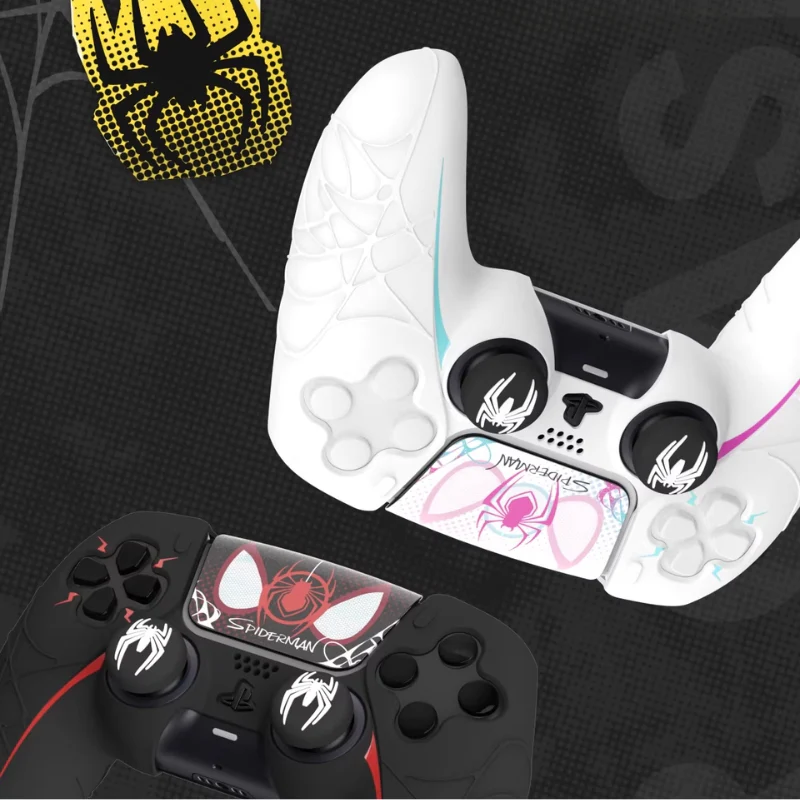 PlayStation PS5 Controller Spider-Man & Venom Silicone Grip Case – Anti-Slip | Touchpad Sticker & Thumb Grips Included - Image 3