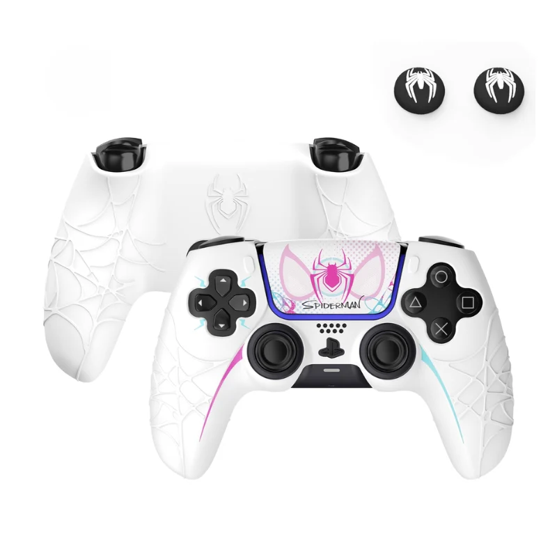 PlayStation PS5 Controller Spider-Man & Venom Silicone Grip Case – Anti-Slip | Touchpad Sticker & Thumb Grips Included - Image 5