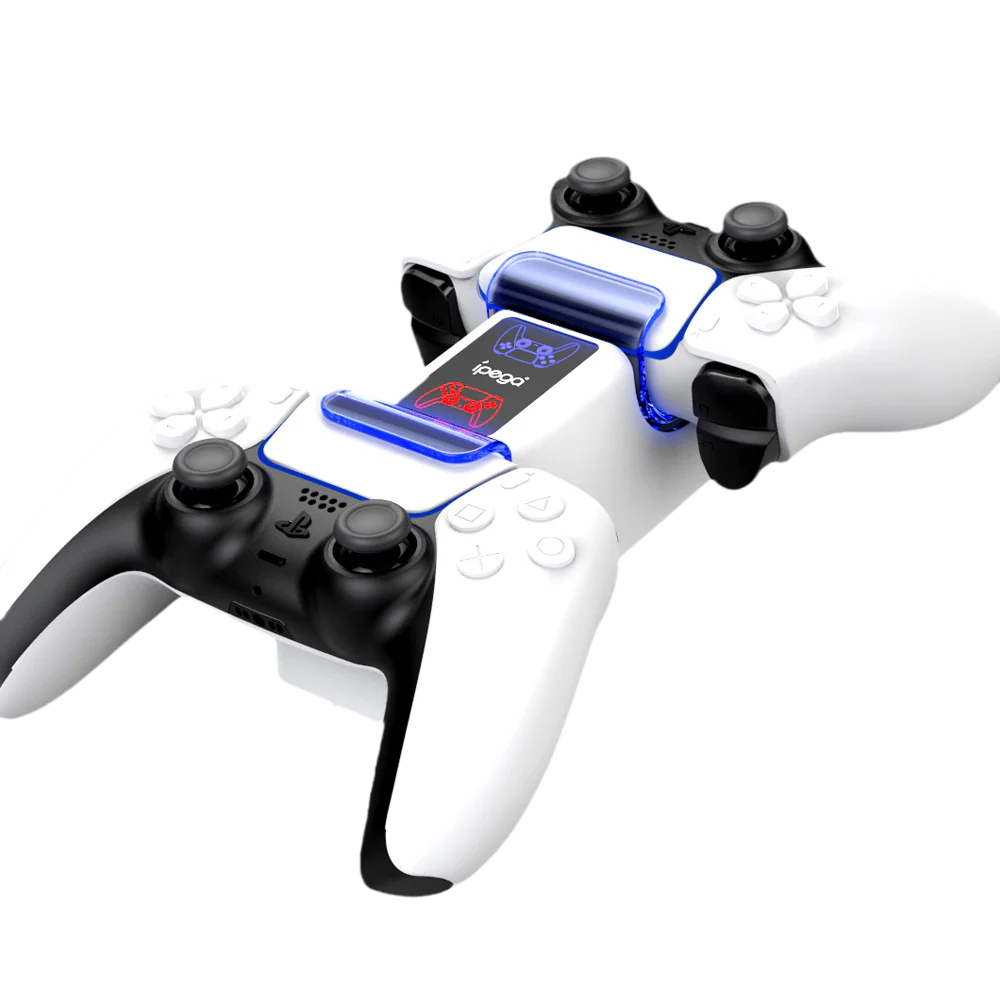 Playstation PS5 DualSense Wireless Game Controller Handle Charging Station Dual Controller Charger Base with LED Light - Image 3
