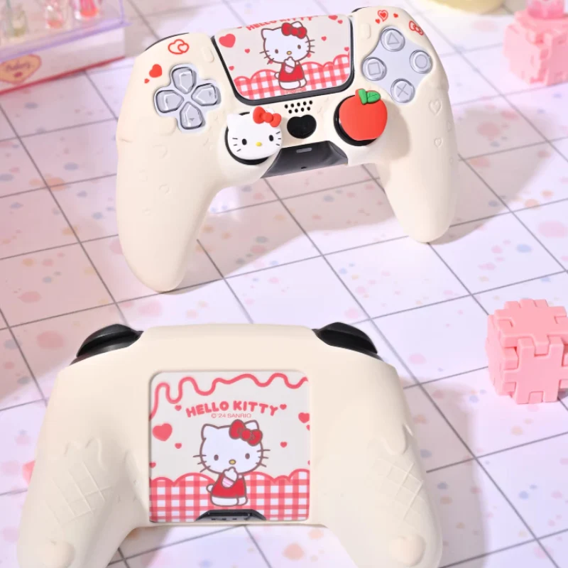 PlayStation PS5 Hello Kitty Silicone Anti-Slip Sticker Controller Protective Case - Image 2