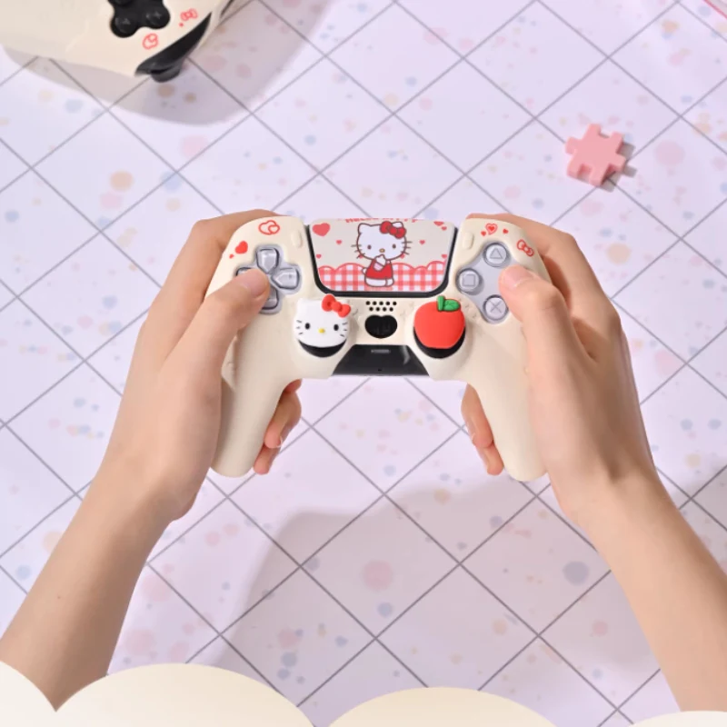 PlayStation PS5 Hello Kitty Silicone Anti-Slip Sticker Controller Protective Case - Image 4
