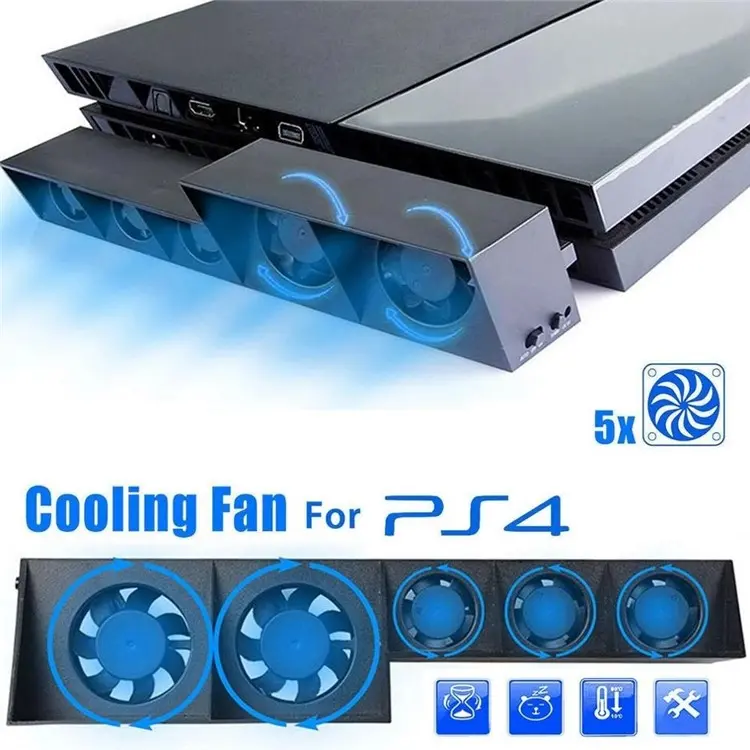 PlaySyation PS4 Gaming Console Plastic Super Cooling Fan with Power Cable - Image 3