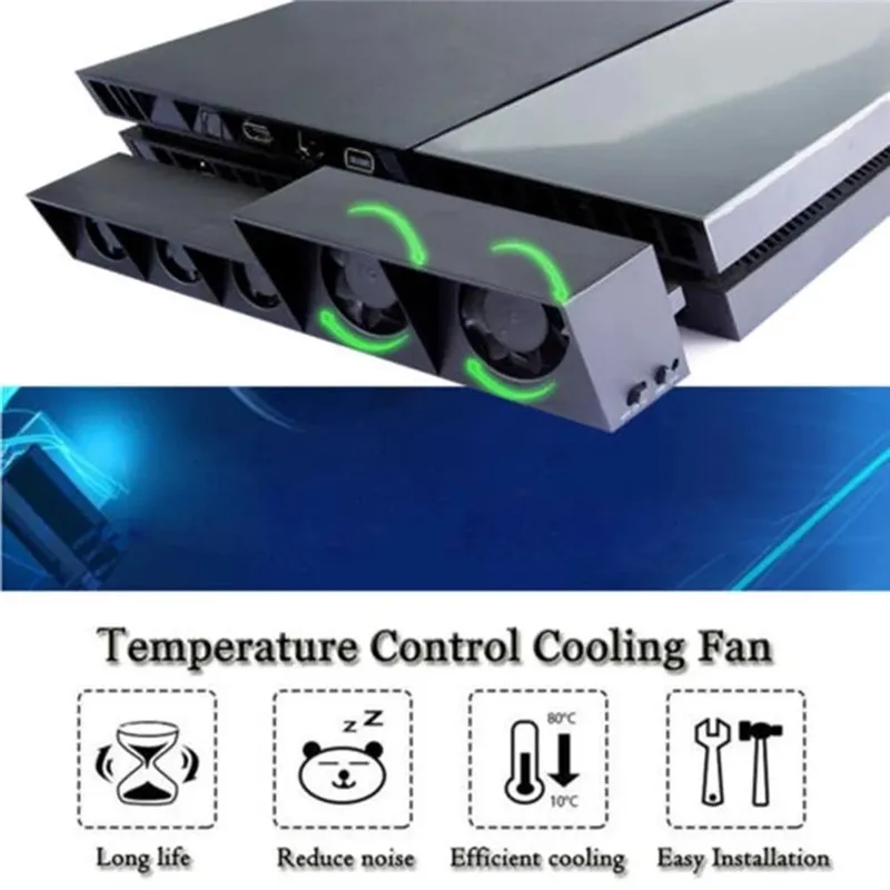 PlaySyation PS4 Gaming Console Plastic Super Cooling Fan with Power Cable - Image 4