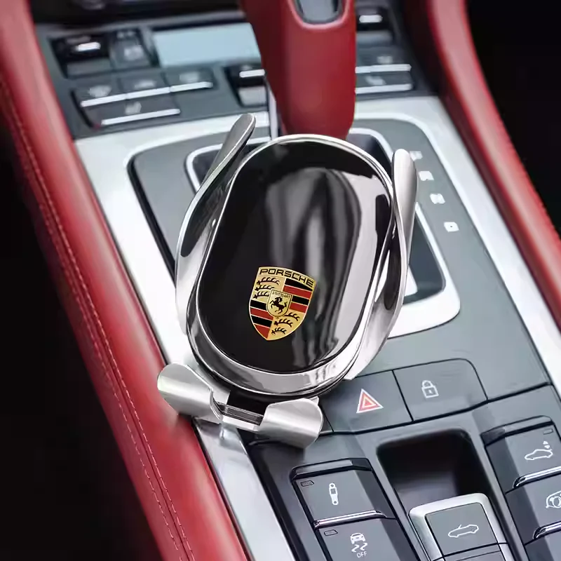 Porsche Car Dedicated Phone Holder – Smart Induction 15W Wireless Fast Charger For Cayen , Panamerane, 718, Macan
