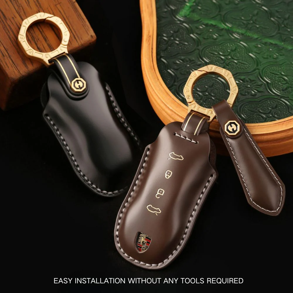 Porsche Genuine Leather Protection Car Key Fob Case Cover For Macan Turbo, Macan EV (2024/2025) - Image 6