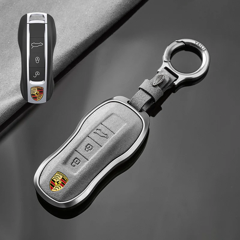 Porsche Luxury Suede Car Key Fob Case Cover For Macan, Cayenne, 911, Panamera, 718, Taycan, 992 - Image 8