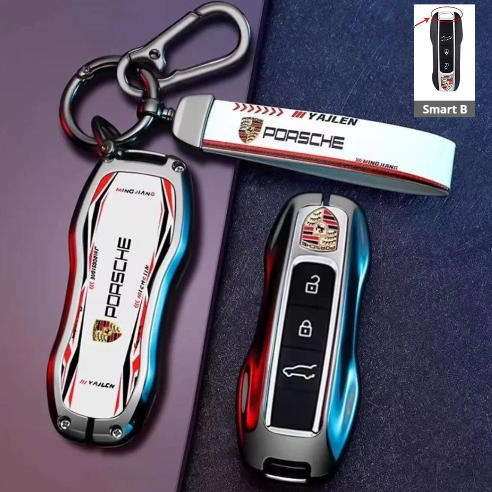 Porsche Stylish Racing-inspired Design Car Key Fob Case Cover For Cayenne, Macan, Panamera, 911, Taycan - Image 12