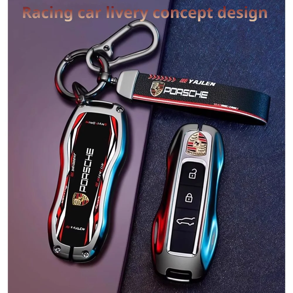 Porsche Stylish Racing-inspired Design Car Key Fob Case Cover For Cayenne, Macan, Panamera, 911, Taycan - Image 3
