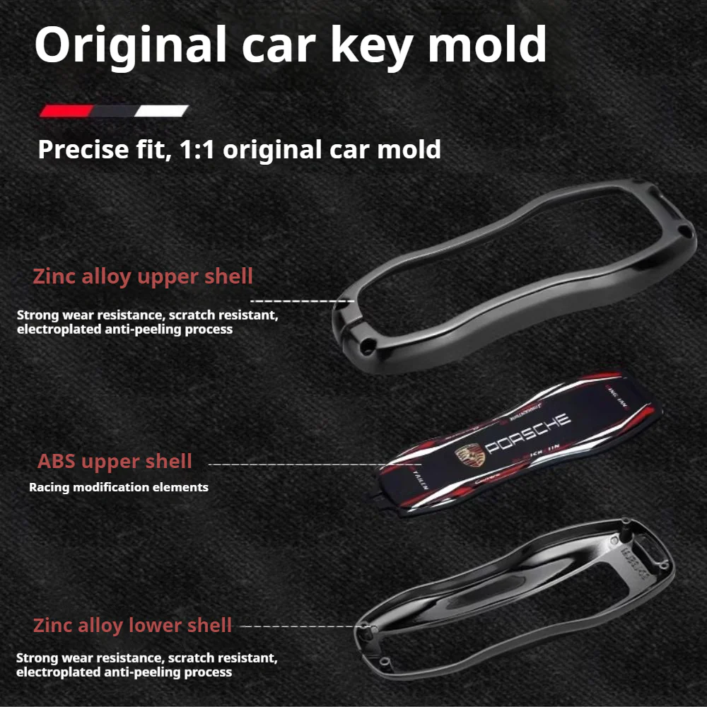 Porsche Stylish Racing-inspired Design Car Key Fob Case Cover For Cayenne, Macan, Panamera, 911, Taycan - Image 6