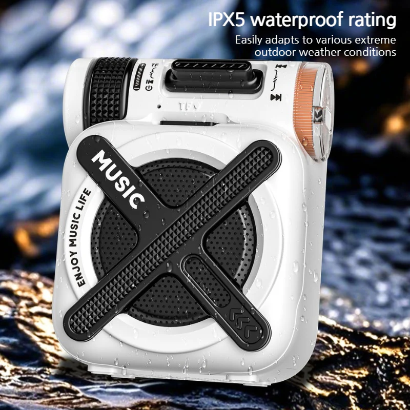 Portable Aluminum Alloy Outdoor Bluetooth Subwoofer Speaker with TF Card Slot - Image 2