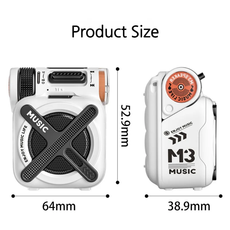 Portable Aluminum Alloy Outdoor Bluetooth Subwoofer Speaker with TF Card Slot - Image 8