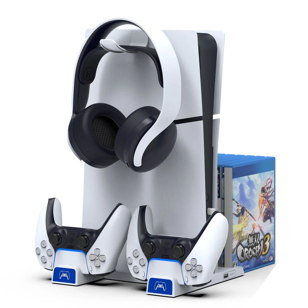 PS5 Charging Station Brakcet Base with Headphone Rack Dual Controller - Image 3