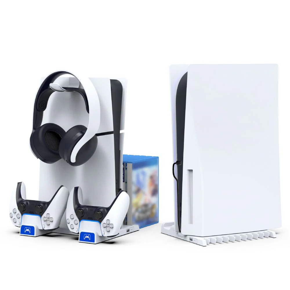 PS5 Charging Station Brakcet Base with Headphone Rack Dual Controller - Image 5