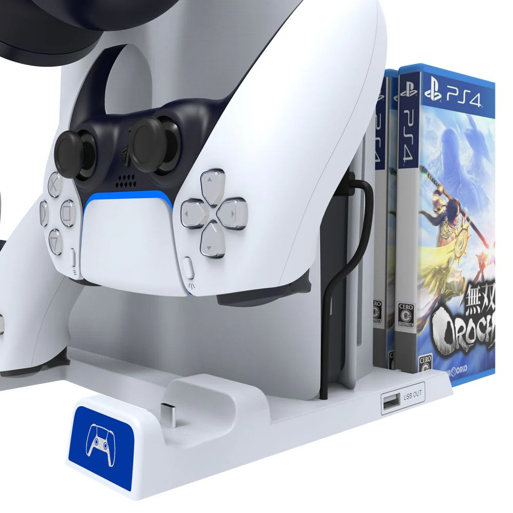 PS5 Charging Station Brakcet Base with Headphone Rack Dual Controller - Image 6