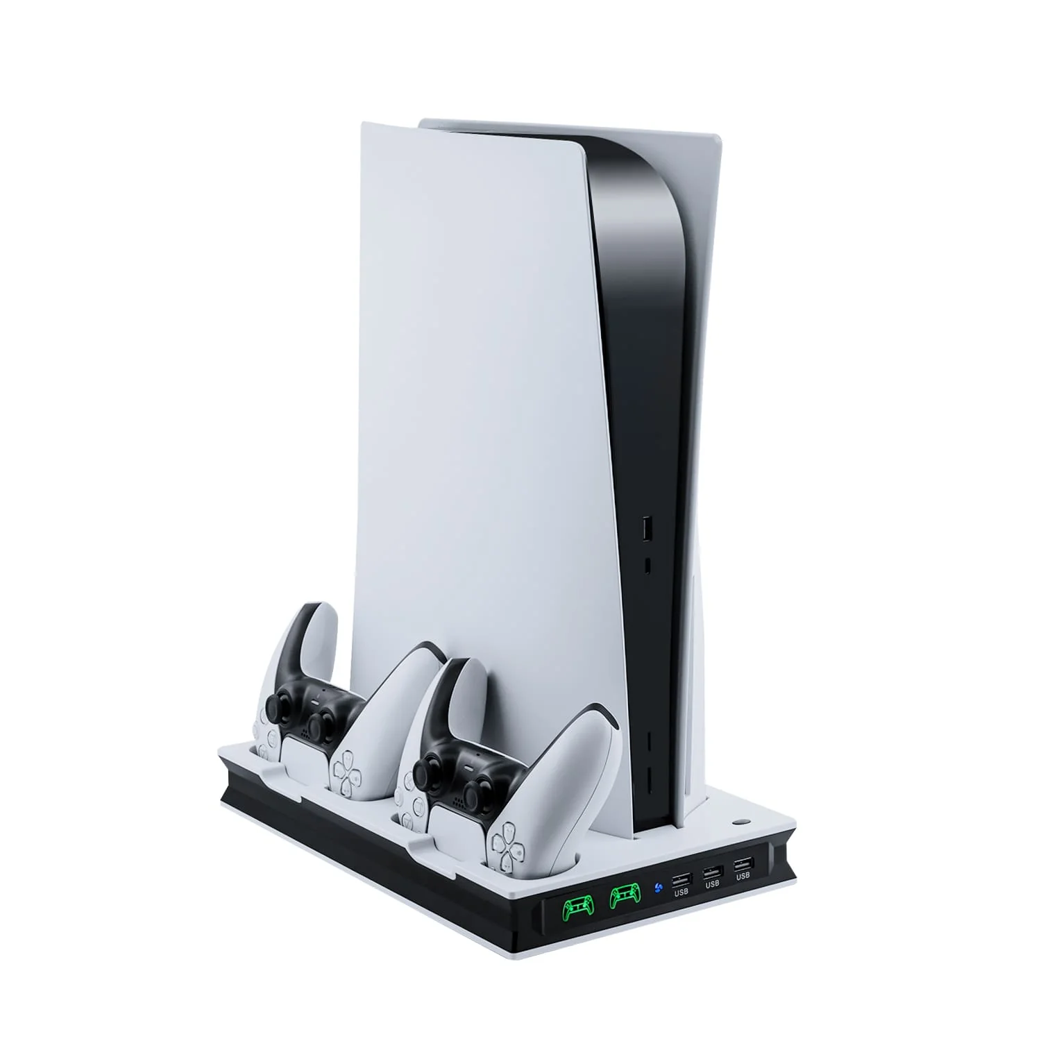 PS5 UHD/Digitial Edition Multifunctional LED Cooling Stand with Dual Controller Charging - Image 2