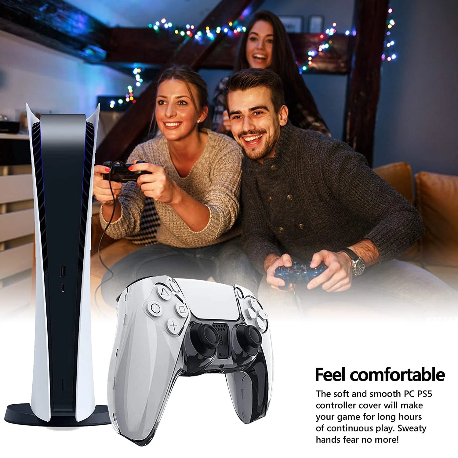 PS5 Wireless Controller Full Cover Crystal Protective Case - Image 3