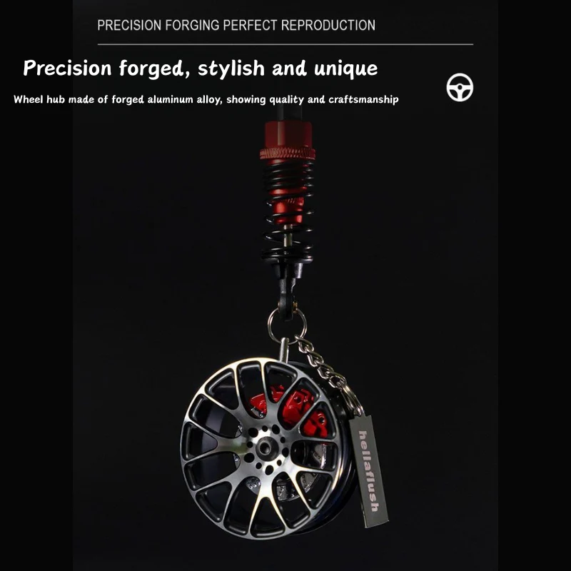 Q5T Wheel Hub Style Car Rearview Mirror Pendant Stylish High-End Vehicle Interior Accessory - Image 10