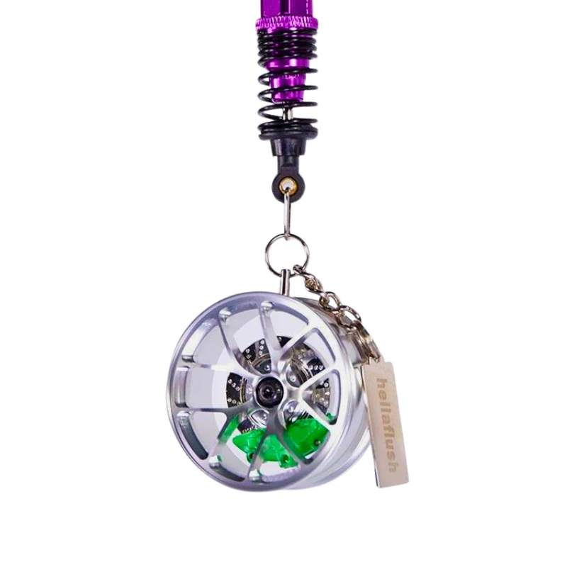 Q5T Wheel Hub Style Car Rearview Mirror Pendant Stylish High-End Vehicle Interior Accessory - Image 12