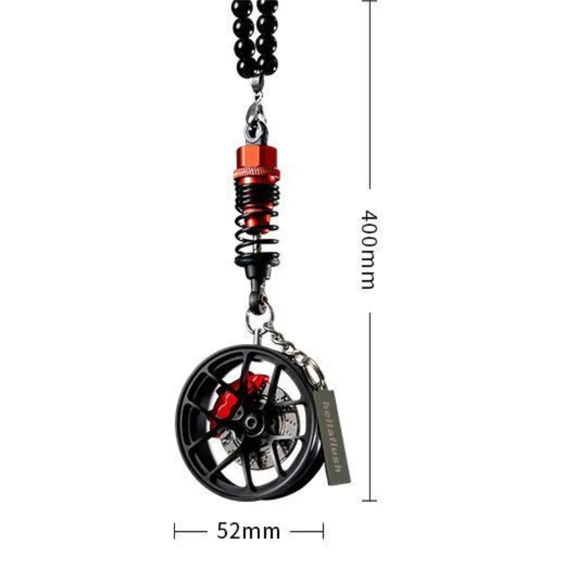 Q5T Wheel Hub Style Car Rearview Mirror Pendant Stylish High-End Vehicle Interior Accessory - Image 13
