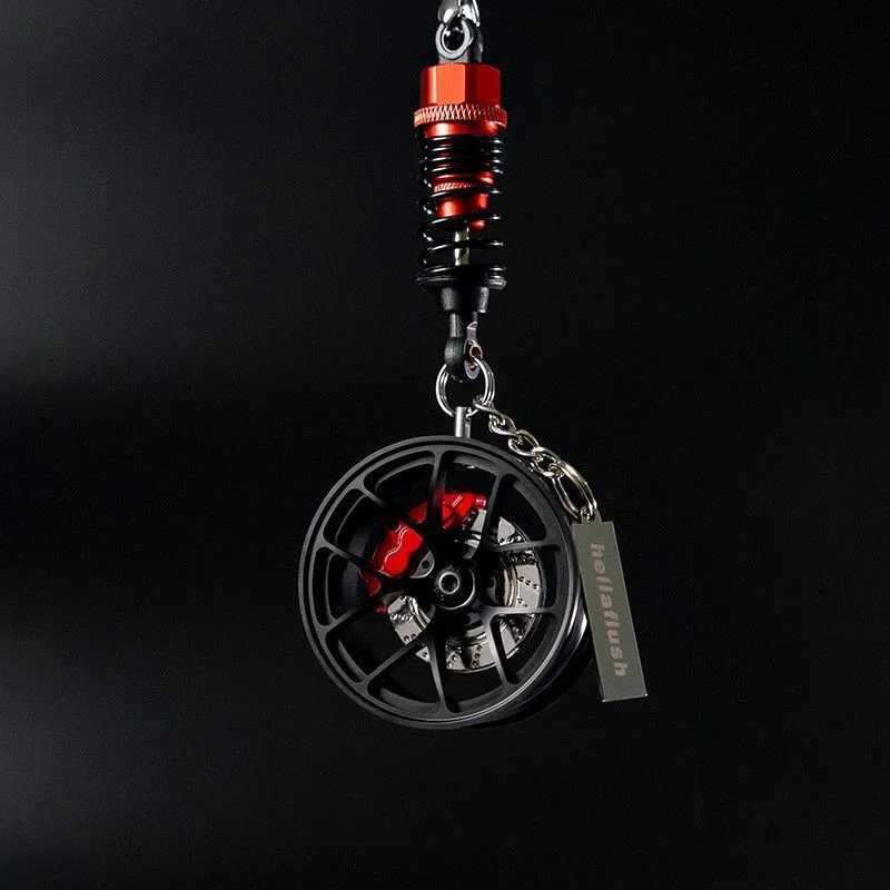 Q5T Wheel Hub Style Car Rearview Mirror Pendant Stylish High-End Vehicle Interior Accessory - Image 4