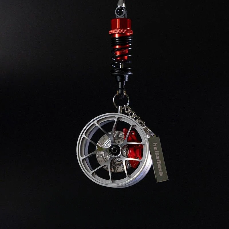 Q5T Wheel Hub Style Car Rearview Mirror Pendant Stylish High-End Vehicle Interior Accessory - Image 5