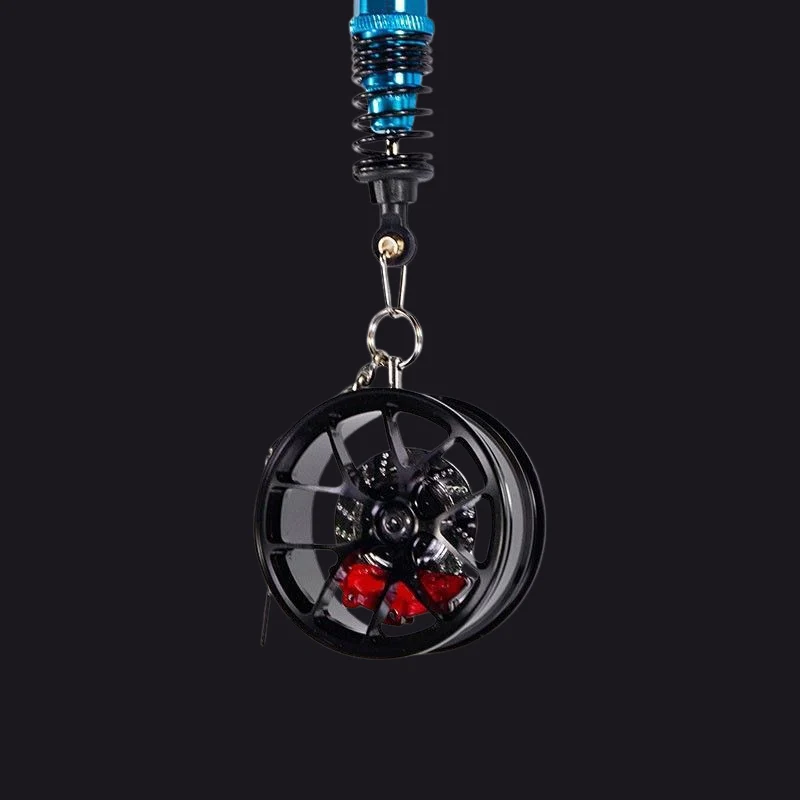 Q5T Wheel Hub Style Car Rearview Mirror Pendant Stylish High-End Vehicle Interior Accessory - Image 6