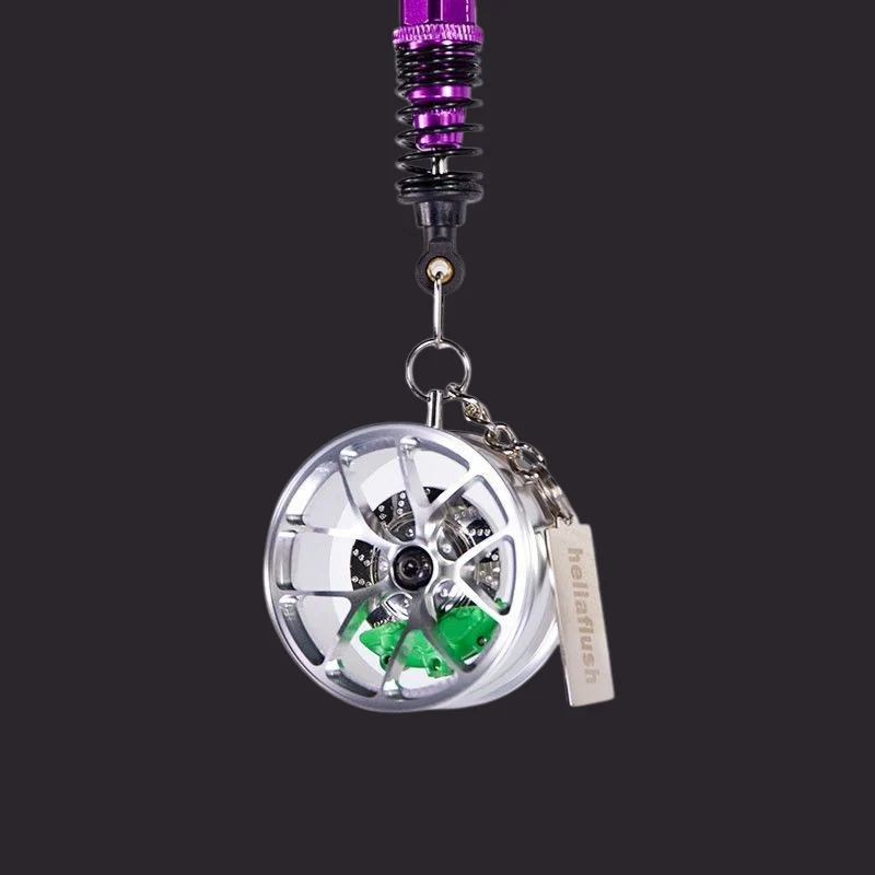 Q5T Wheel Hub Style Car Rearview Mirror Pendant Stylish High-End Vehicle Interior Accessory - Image 7