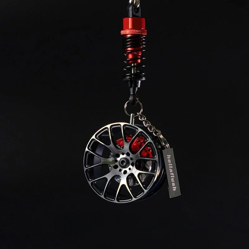 Q5T Wheel Hub Style Car Rearview Mirror Pendant Stylish High-End Vehicle Interior Accessory - Image 8