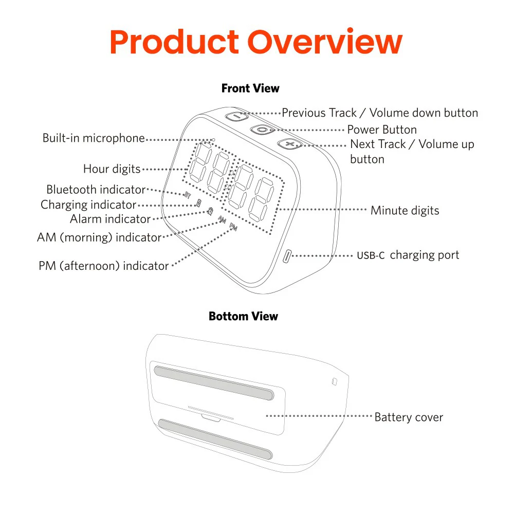 REDEFINE Beewave Bluetooth Speaker & Clock - Image 4