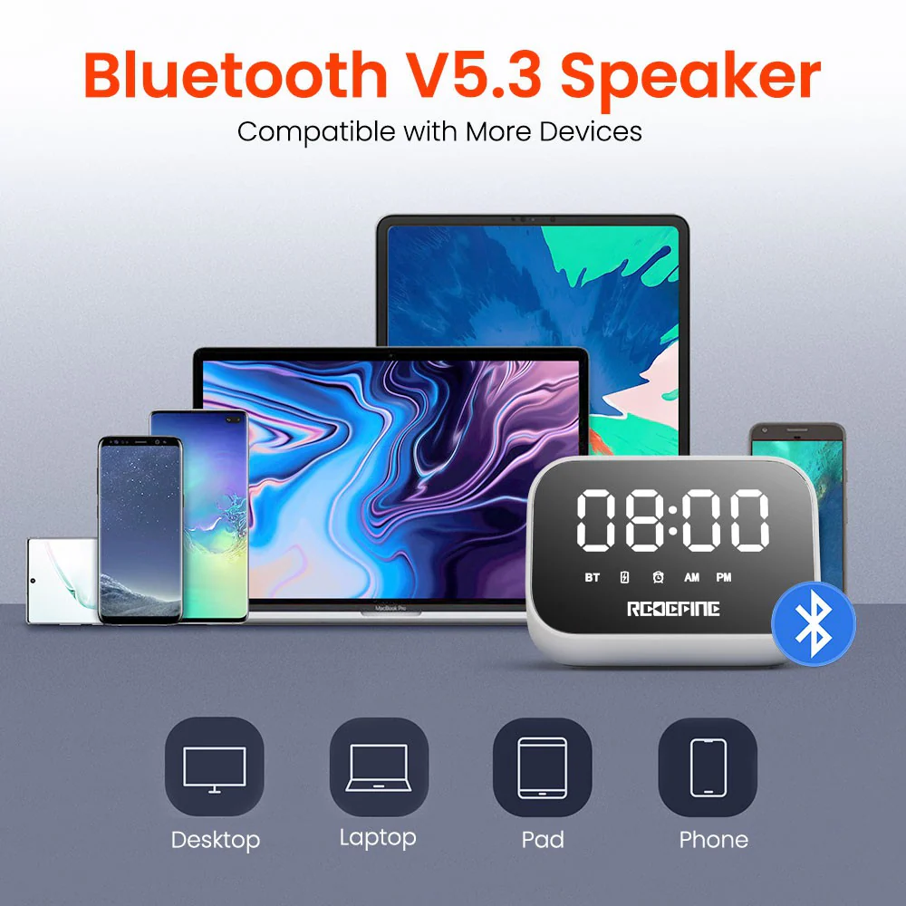 REDEFINE Beewave Bluetooth Speaker & Clock - Image 5