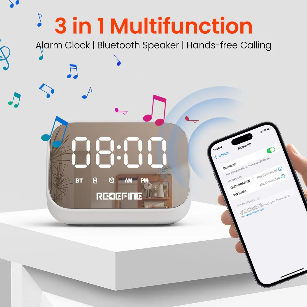 REDEFINE Beewave Bluetooth Speaker & Clock - Image 6
