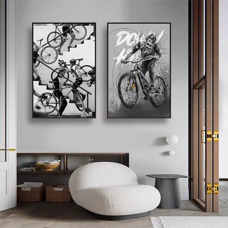 Road Cycling Wall Art Canvas Print – Tour De France Style Cycling Racing Bike Poster with Frame - Image 10