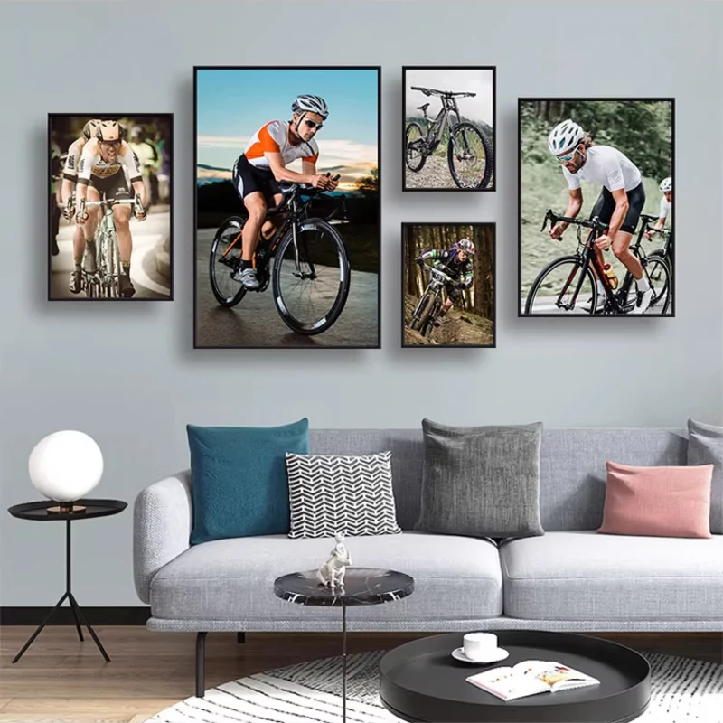 Road Cycling Wall Art Canvas Print – Tour De France Style Cycling Racing Bike Poster with Frame - Image 3