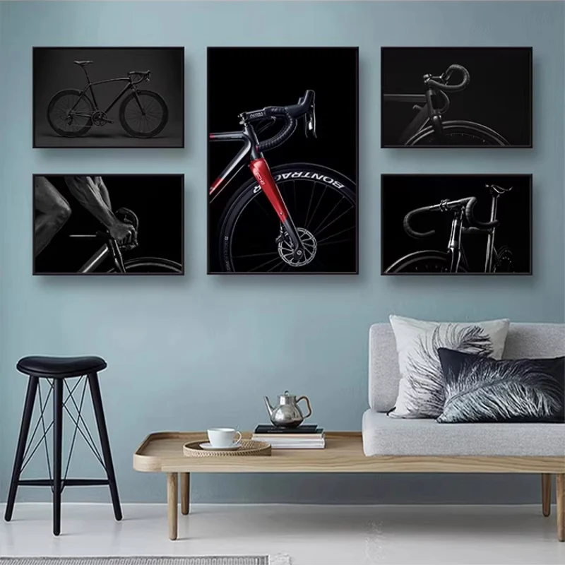 Road Cycling Wall Art Canvas Print – Tour De France Style Cycling Racing Bike Poster with Frame - Image 4
