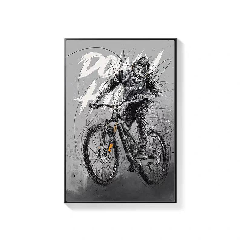 Road Cycling Wall Art Canvas Print – Tour De France Style Cycling Racing Bike Poster with Frame - Image 44