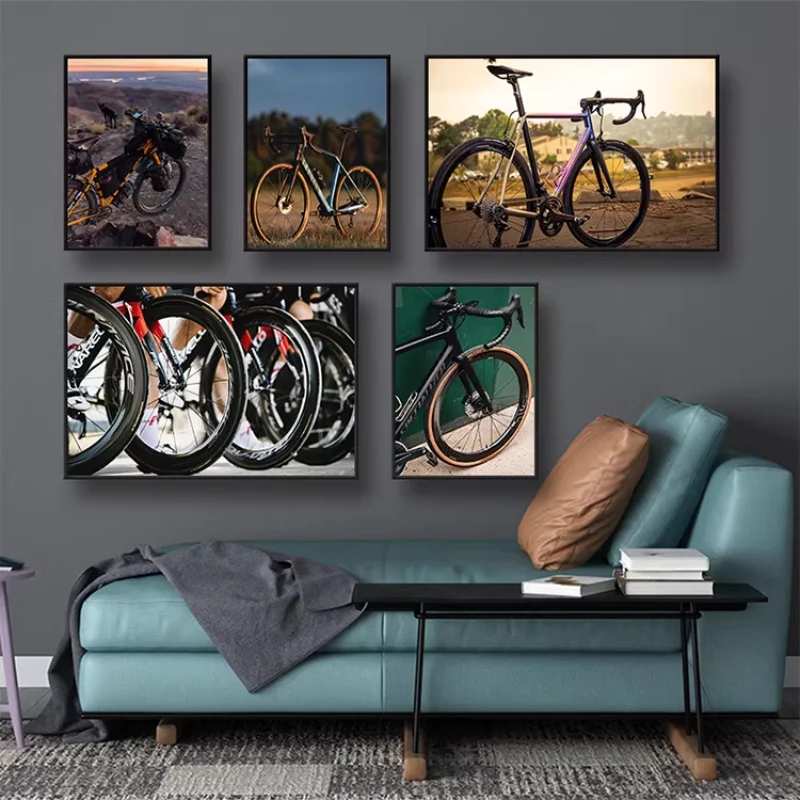 Road Cycling Wall Art Canvas Print – Tour De France Style Cycling Racing Bike Poster with Frame - Image 5