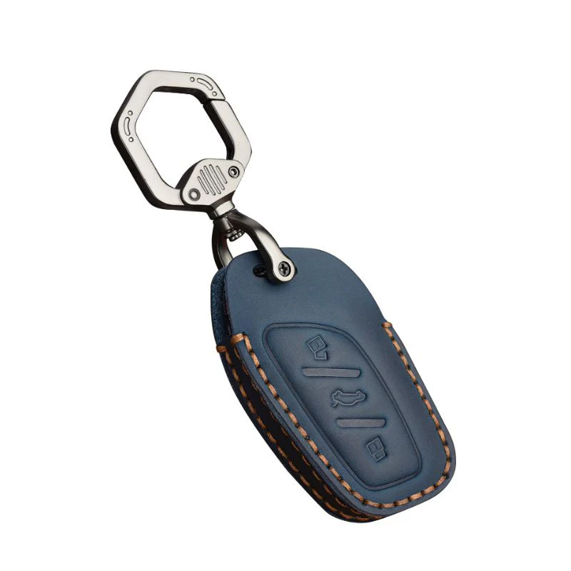 Roewe Handcrafted Genuine Leather Car Key Fob Case Cover For Roewe i5, RX5, i6 MAX, RX3, IMAX8, MG5