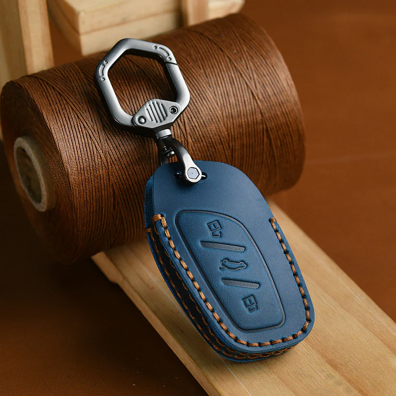 Roewe Handcrafted Genuine Leather Car Key Fob Case Cover For Roewe i5, RX5, i6 MAX, RX3, IMAX8, MG5 - Image 6