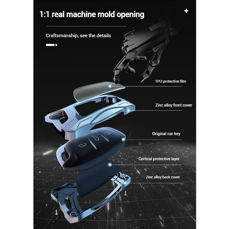 Roewe Mecha Series Zinc Alloy Car Key Fob Case Cover For RX3, RX5, RX5 Plus, RX5 Max, ERX5, D7, iMAX8, i6, Ei6 - Image 11