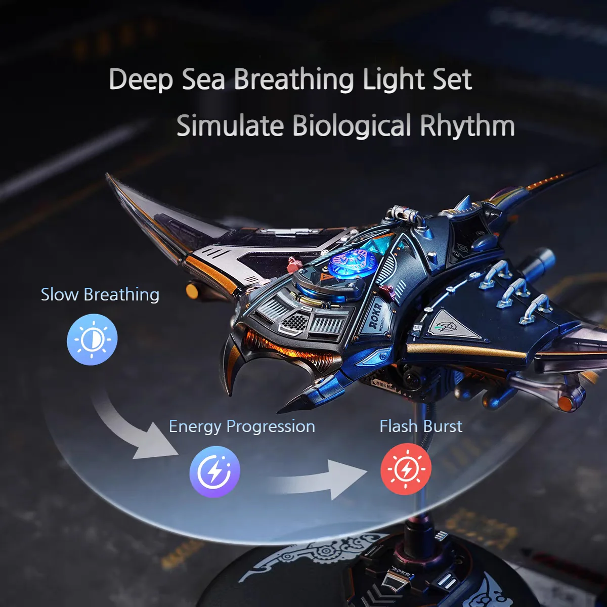 ROKR 3D Mechanical Manta Ray DIY Toy Building Blocks - Image 4