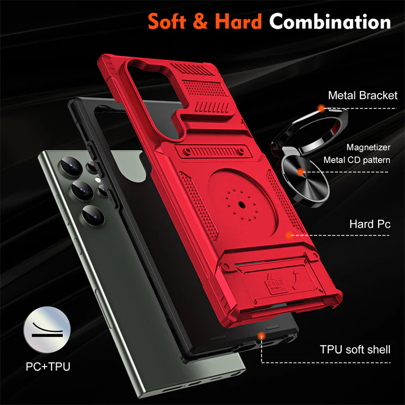 Samsung Galaxy A56 (SM-A566) - Hidden Slot Ring Stand Series Case - Image 10