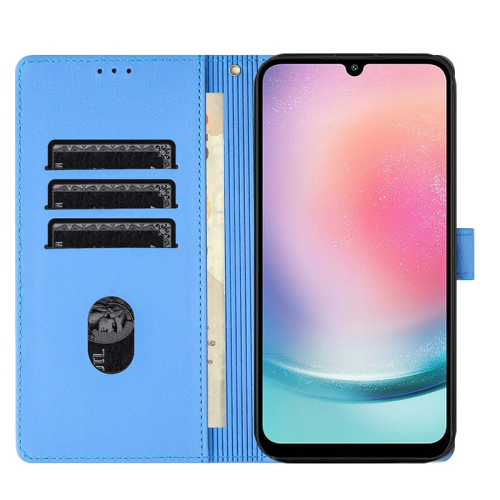 Samsung Galaxy A56 (SM-A566) - Cartoon Heart-shaped Elephant PU Leather Wallet Series Case - Image 4