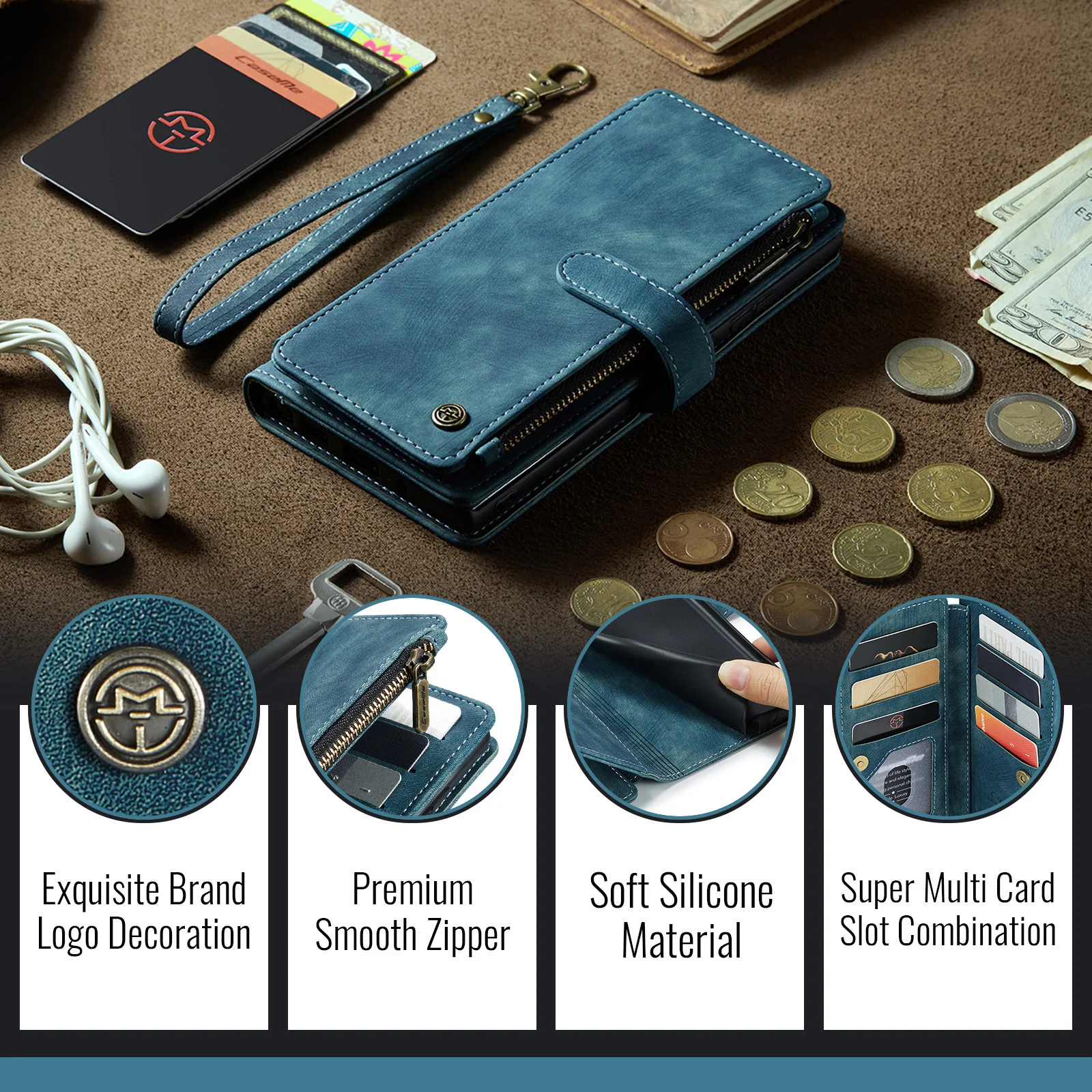Samsung Galaxy A36 (SM-A366) - Multifunction PU Leather Wallet Series Case - Image 12