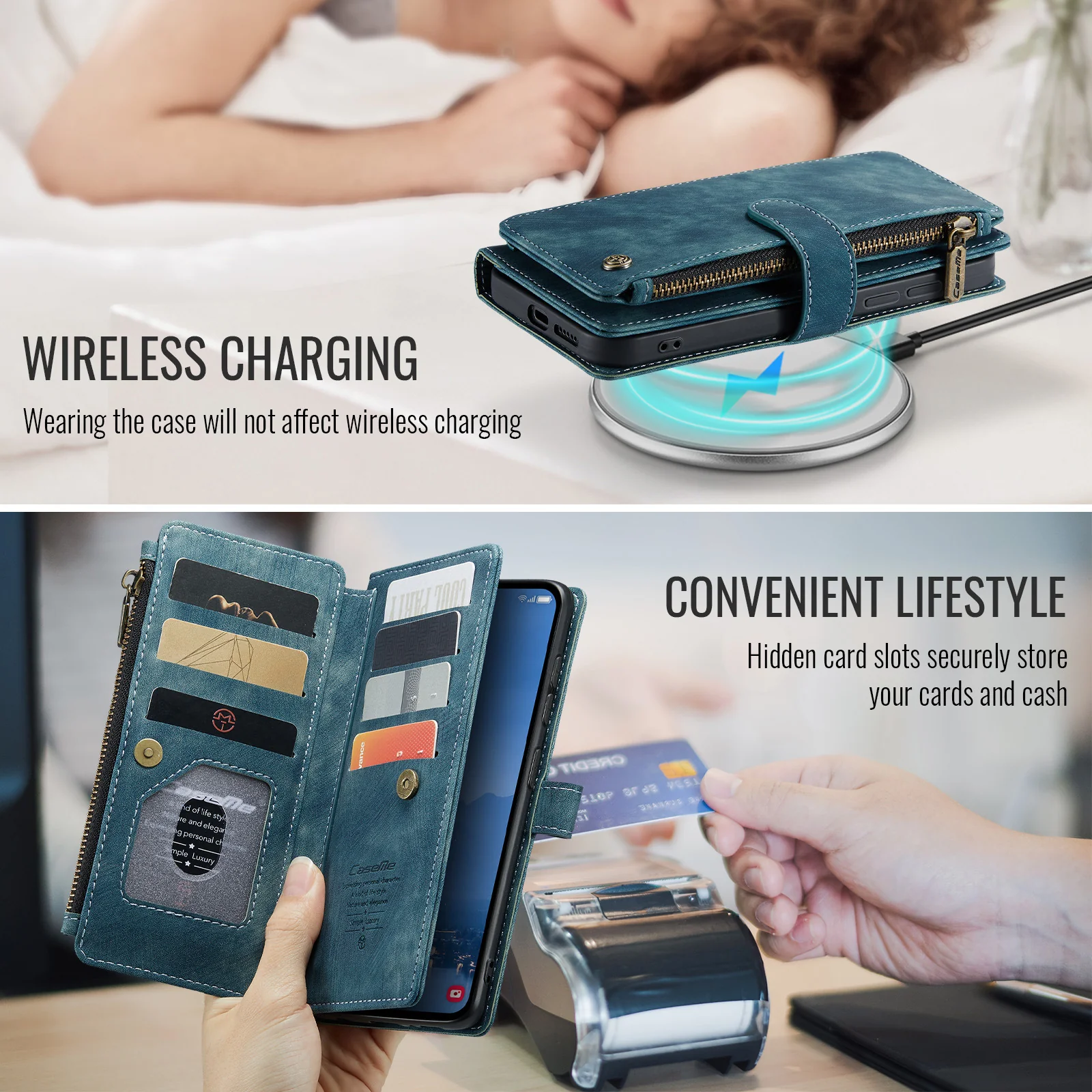 Samsung Galaxy A36 (SM-A366) - Multifunction PU Leather Wallet Series Case - Image 7