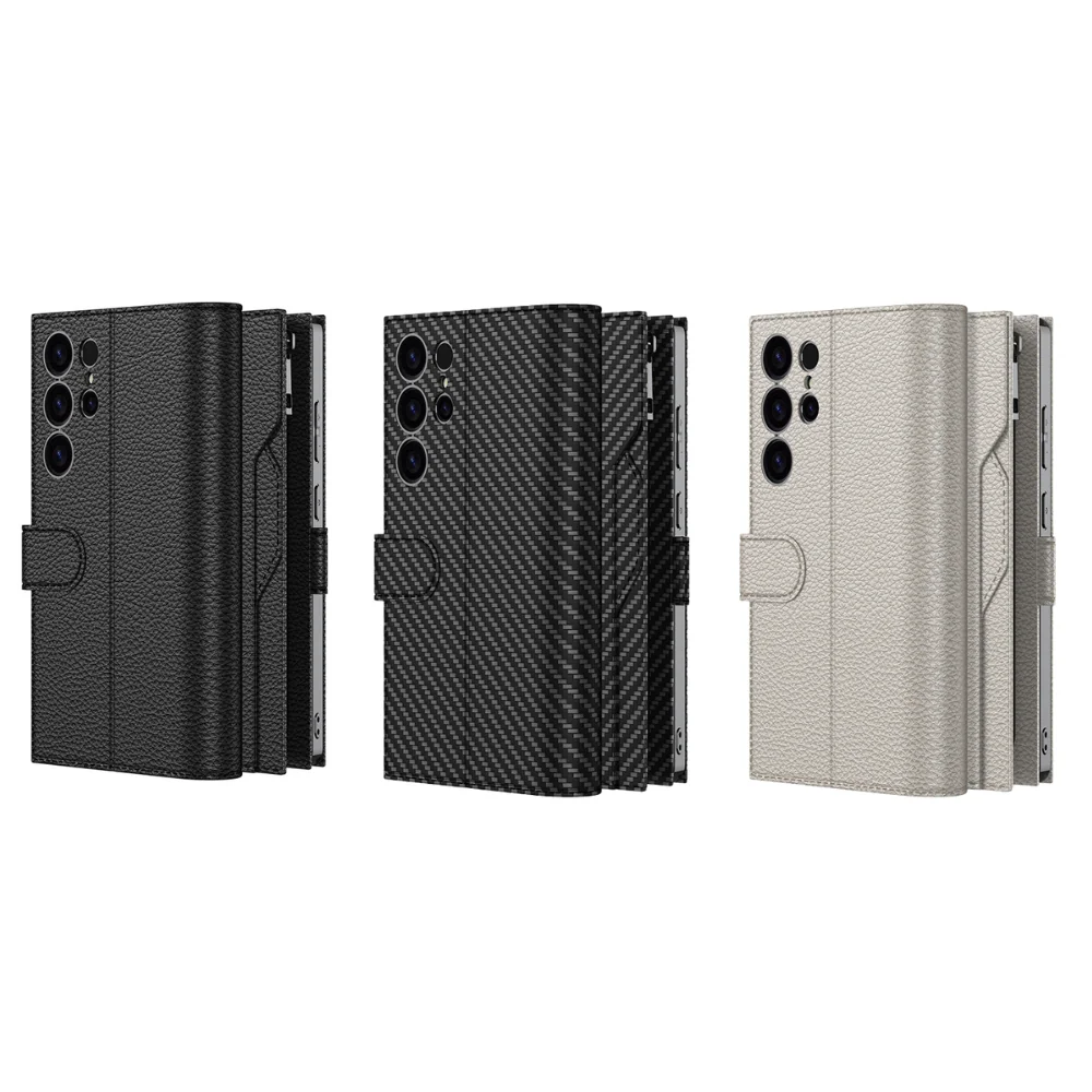 Samsung galaxy S23 Ultra 5G (SM-S918) - Multifunctional Zipper Style PU Leather Wallet Series Case - Image 2
