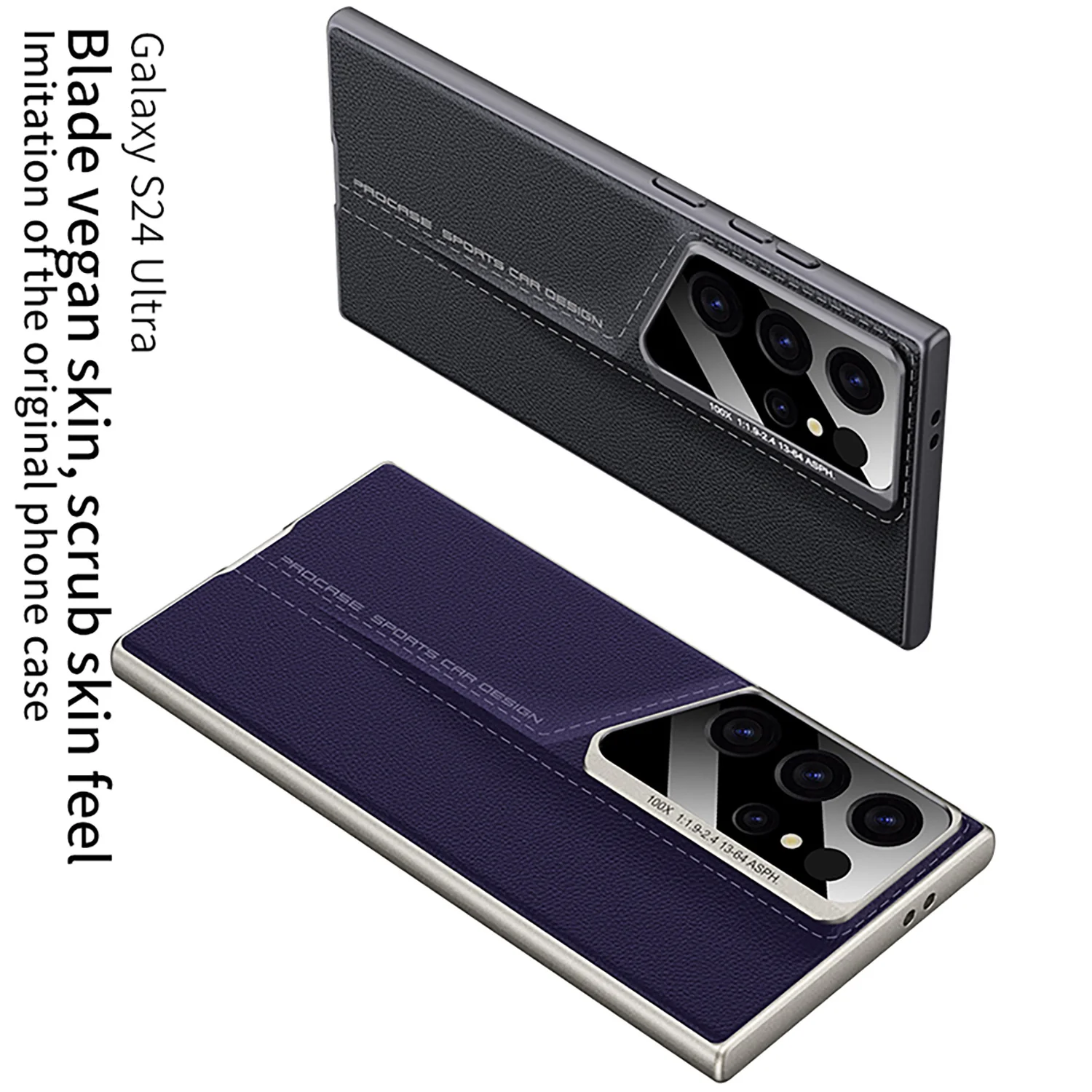 Samsung Galaxy S23 Ultra - Blade-style PU Leather Shockproof Essential Series Case - Image 8