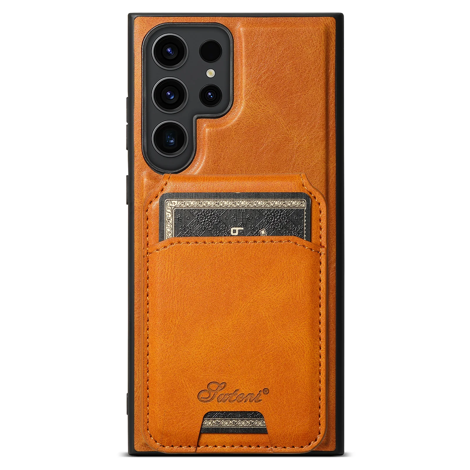 Samsung Galaxy S25 Plus/Ultra - Business Detachable Magnetic Leather Card Holder Stand Case - Image 5